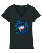 Kembang Tricou mânecă scurtă guler V Damă Evoker
