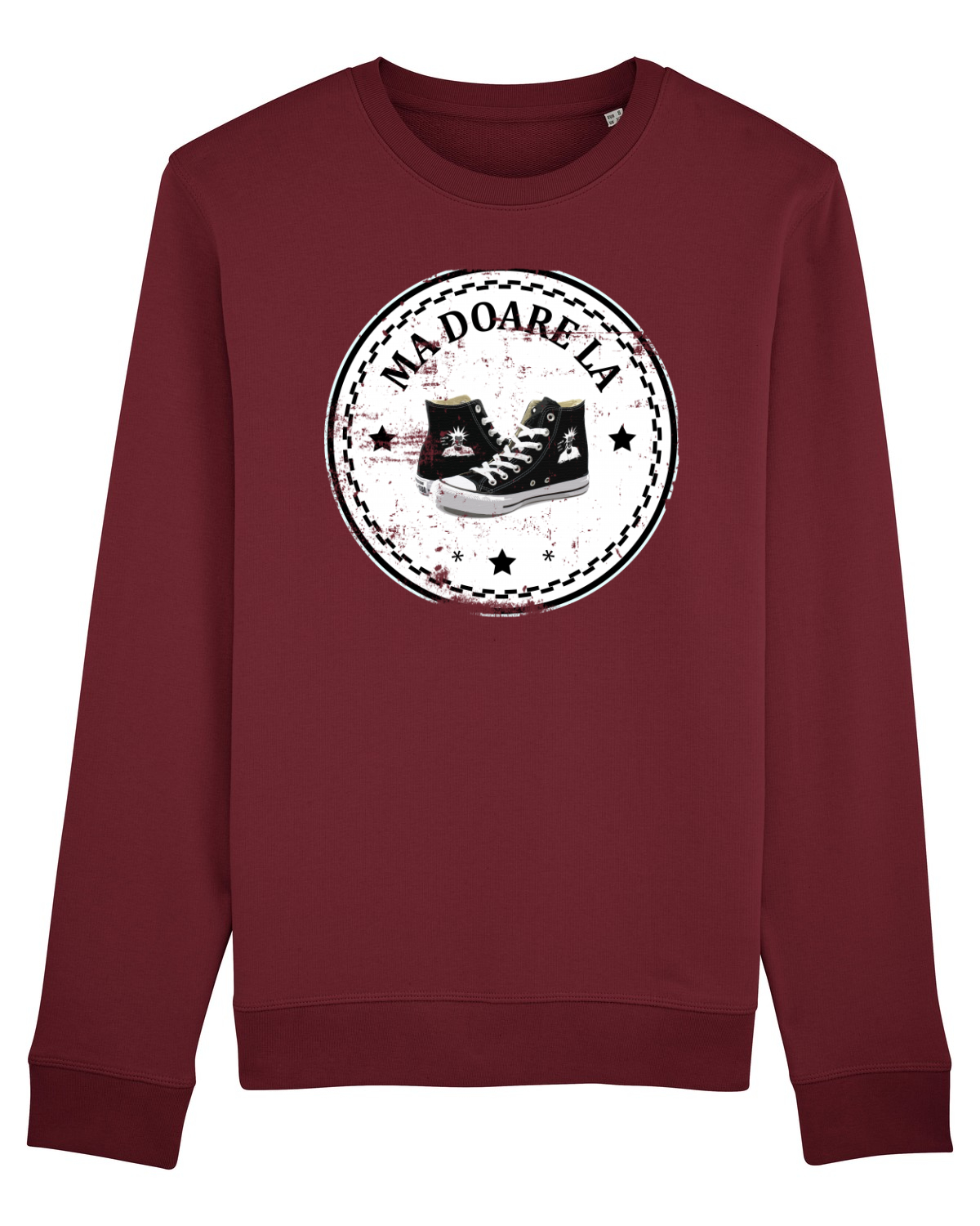 Bluză mânecă lungă Unisex Rise Burgundy