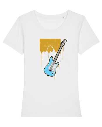 Graffiti Guitar White