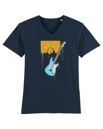 Graffiti Guitar French Navy