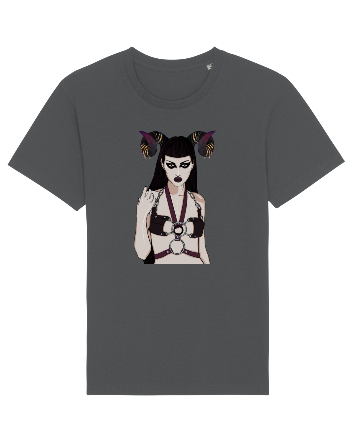 Tricou mânecă scurtă Unisex Rocker Anthracite