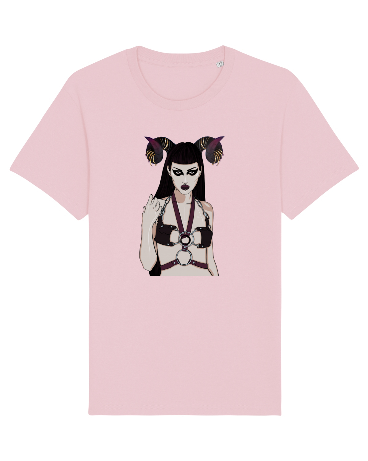 Tricou mânecă scurtă Unisex Rocker Cotton Pink