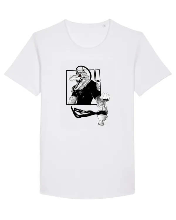 Preot Varcolac Tricou mânecă scurtă guler larg Bărbat Skater