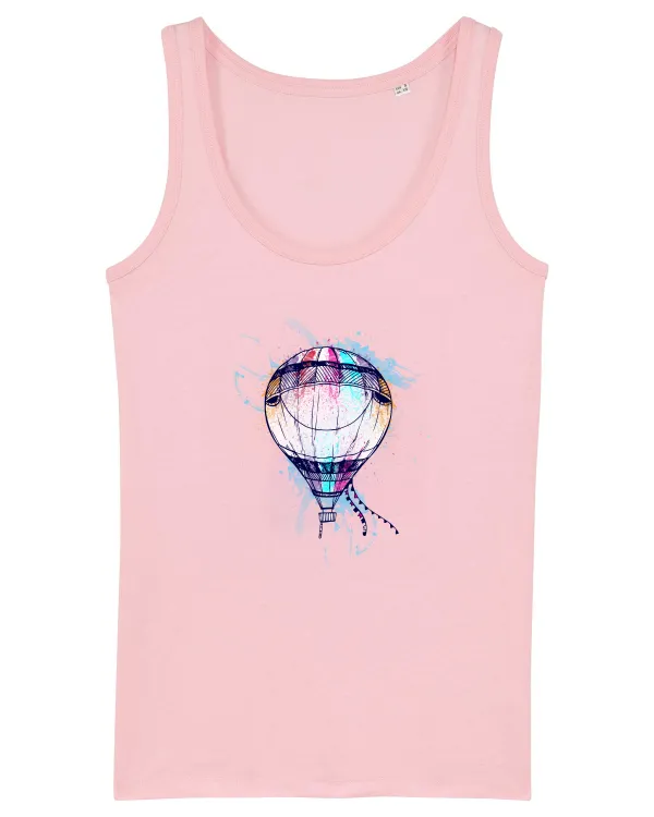 Painted Air Balloon Cotton Pink