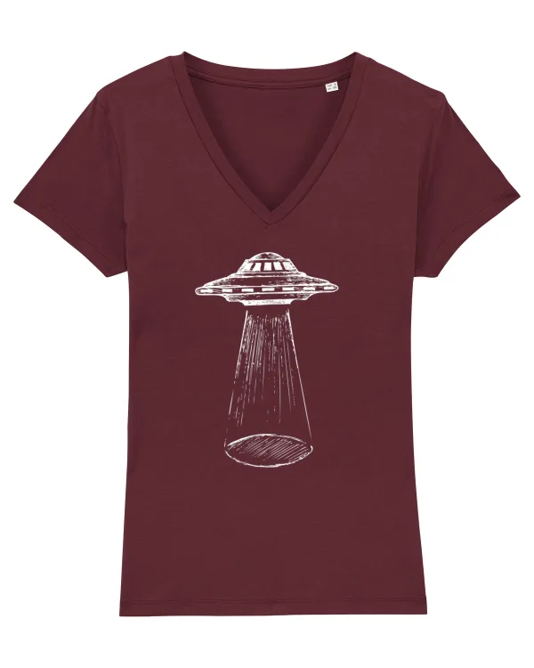Alien Abduction Flying Saucer Burgundy