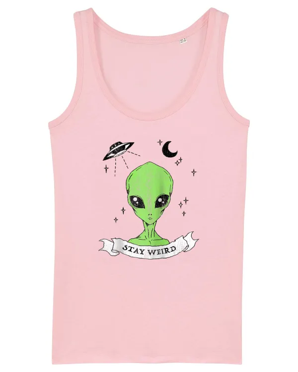 Alien Stay Weird Cotton Pink