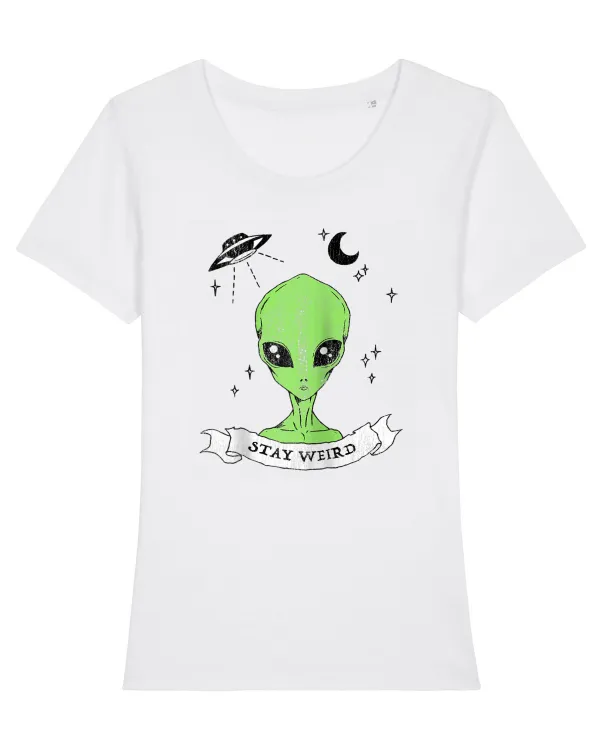 Alien Stay Weird White