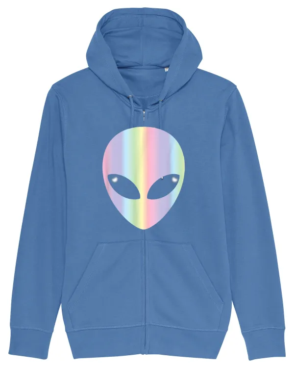 Colourful Alien Head Bright Blue