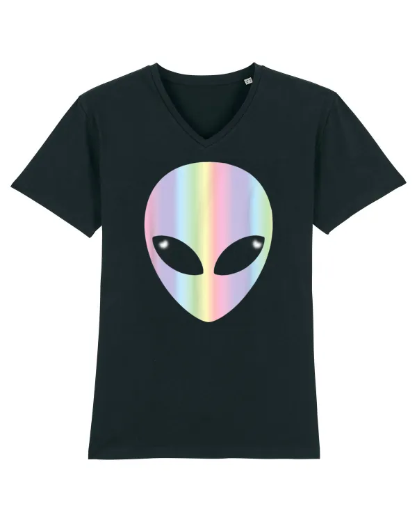 Colourful Alien Head Black