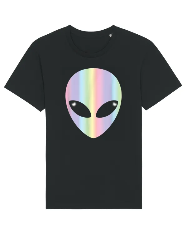 Colourful Alien Head Black