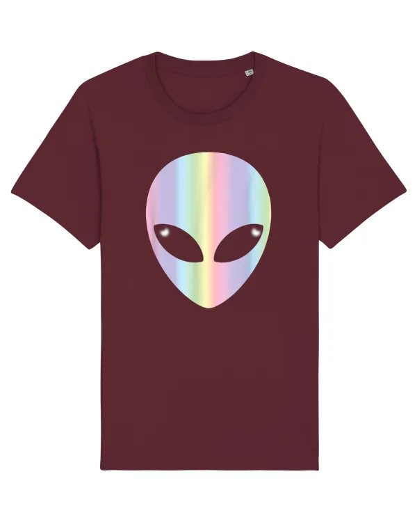 Colourful Alien Head Burgundy