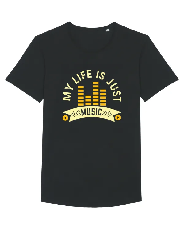 My Life is Just Music Tricou mânecă scurtă guler larg Bărbat Skater
