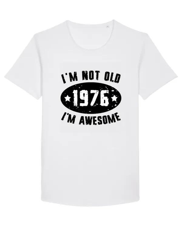 I'm Not Old I'm Awesome 1976 Tricou mânecă scurtă guler larg Bărbat Skater