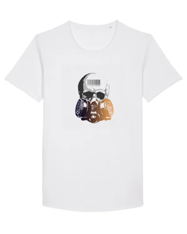 Gas Mask Skull Tricou mânecă scurtă guler larg Bărbat Skater