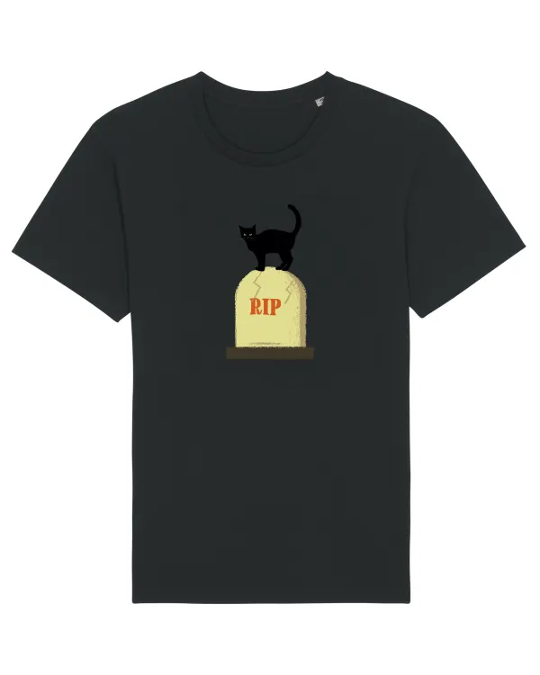 Pisică neagră în cimitir Black