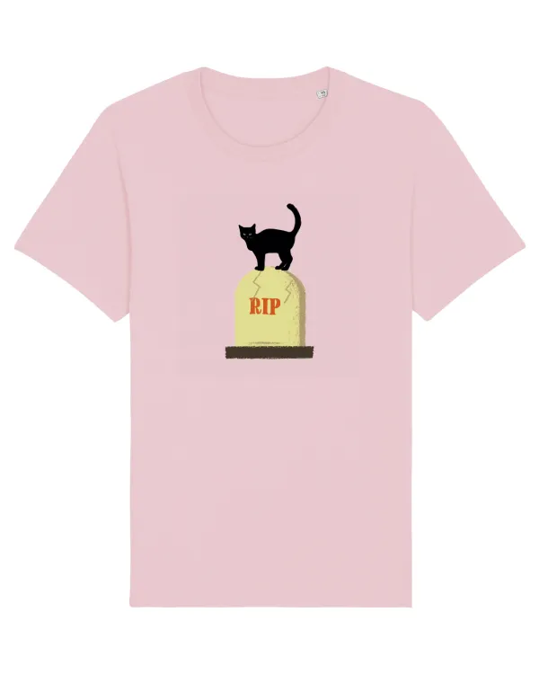 Pisică neagră în cimitir Cotton Pink
