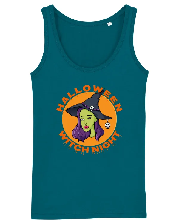Halloween Witch Night Green Face Witch Ocean Depth