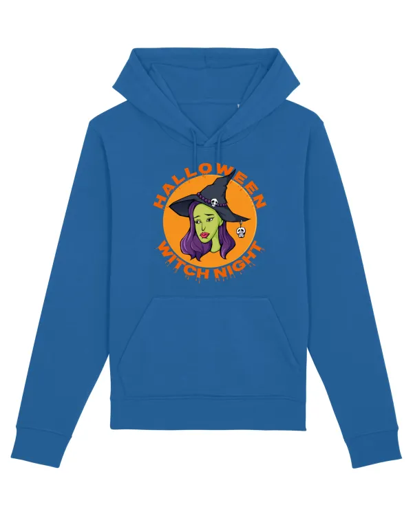 Halloween Witch Night Green Face Witch Royal Blue
