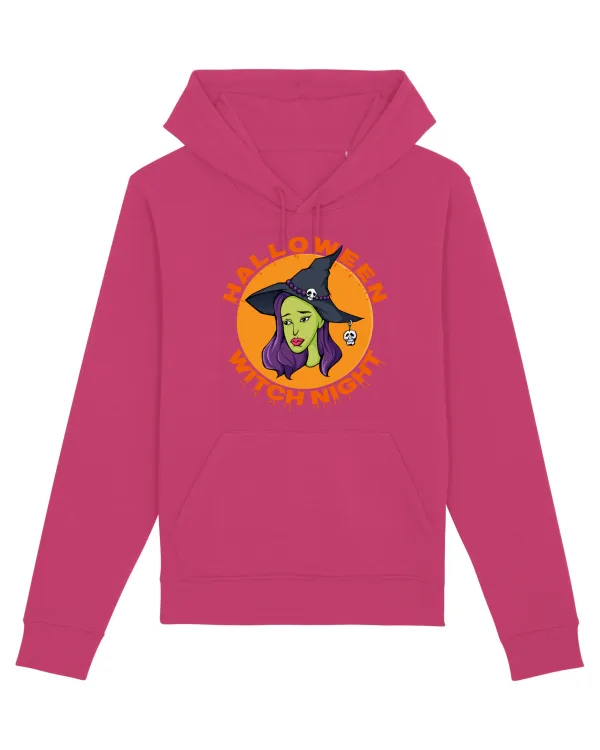 Halloween Witch Night Green Face Witch Raspberry