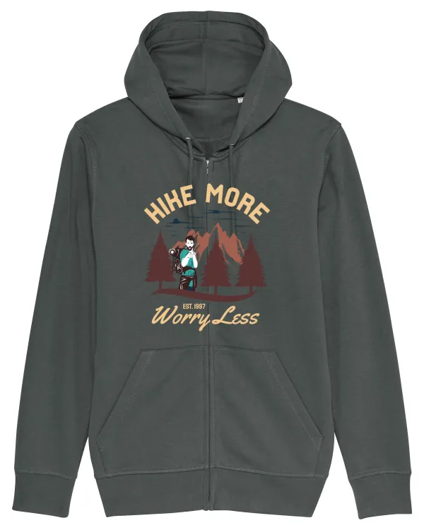 Hike more worry less Hanorac cu fermoar Unisex Connector