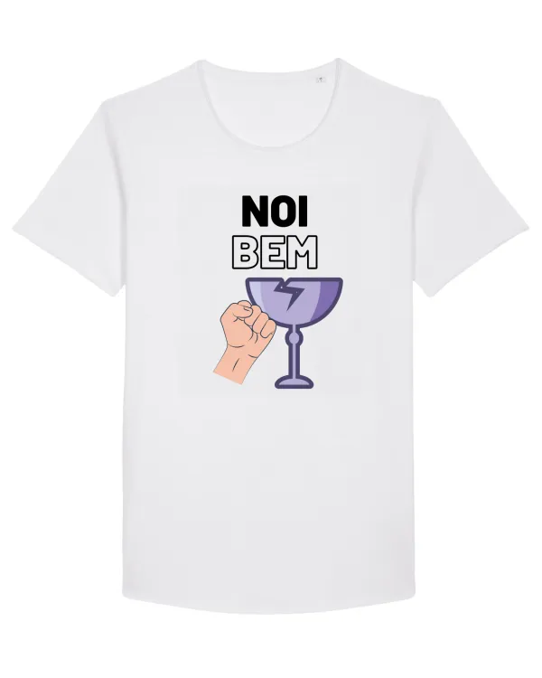 Noi bem, spargem pahare Tricou mânecă scurtă guler larg Bărbat Skater