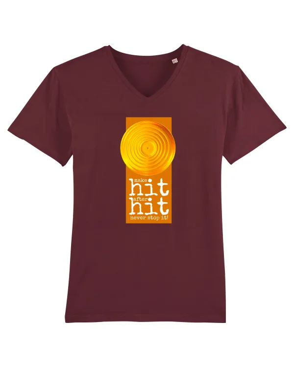 Hit after Hit Gold Tricou mânecă scurtă guler V Bărbat Presenter