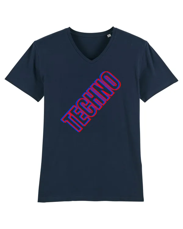 Techno Music Lover  Tricou mânecă scurtă guler V Bărbat Presenter