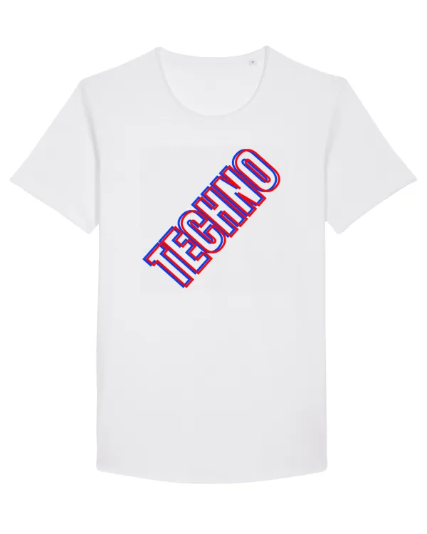Techno Music Lover  Tricou mânecă scurtă guler larg Bărbat Skater