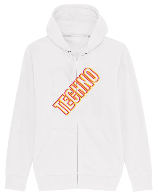 Techno Music Lover  Hanorac cu fermoar Unisex Connector