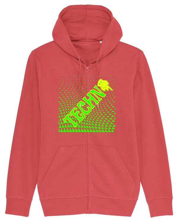 Techno Music Lover  Hanorac cu fermoar Unisex Connector