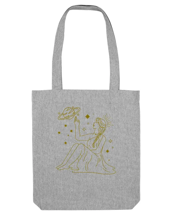 Saturn Planet Celestial Girl Heather Grey
