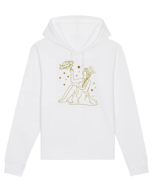 Saturn Planet Celestial Girl White