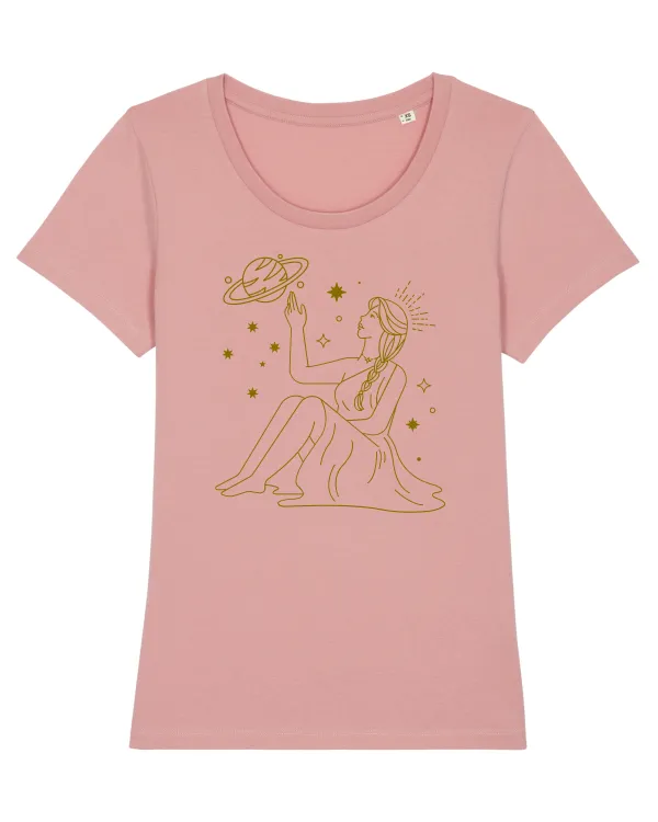Saturn Planet Celestial Girl Canyon Pink
