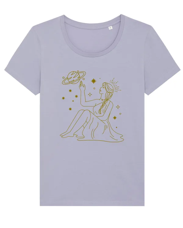 Saturn Planet Celestial Girl Lavender
