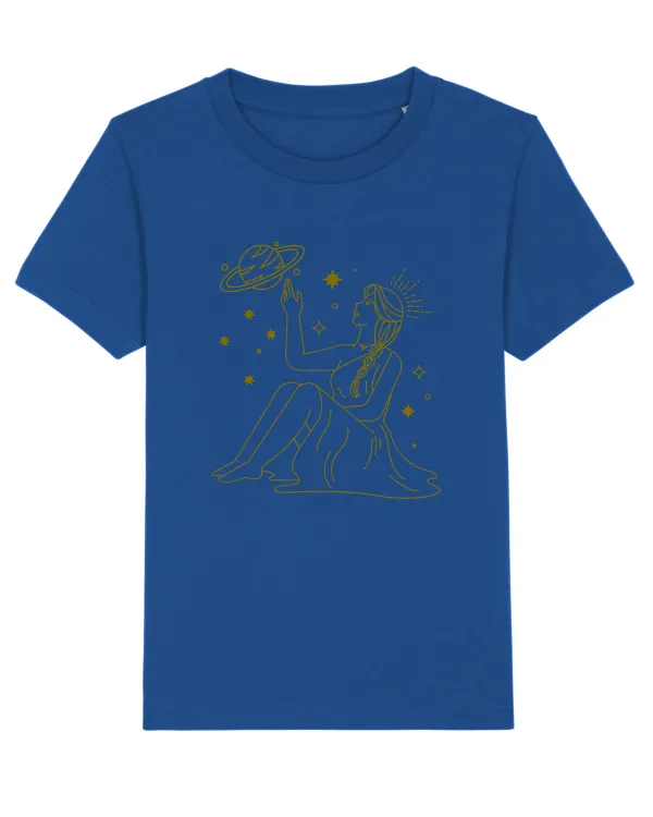 Saturn Planet Celestial Girl Majorelle Blue