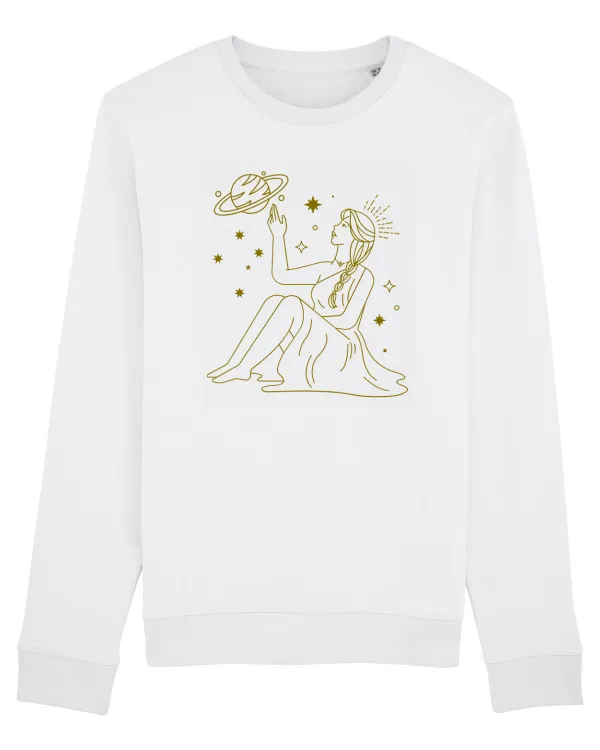 Saturn Planet Celestial Girl White