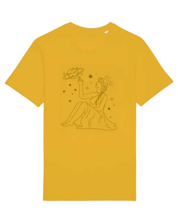 Saturn Planet Celestial Girl Spectra Yellow