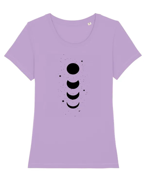 Moon Crescent Tricou mânecă scurtă guler larg fitted Damă Expresser