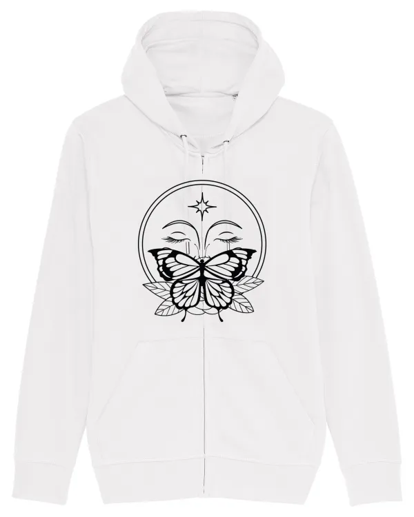 Mystycal Butterfly Full Moon White