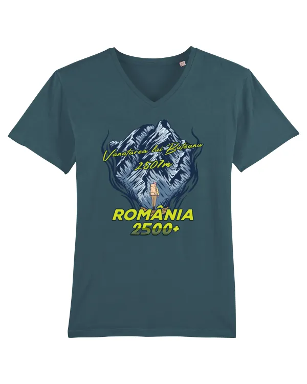 Pentru montaniarzi - Man vs mountain - Vânătarea lui Buteanu Tricou mânecă scurtă guler V Bărbat Presenter