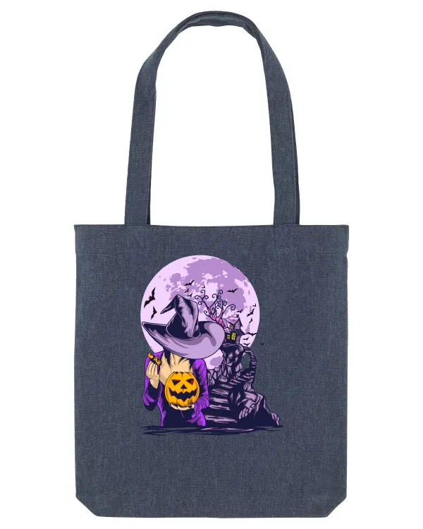 Sexy Purple Pumpkin Witch Midnight Blue