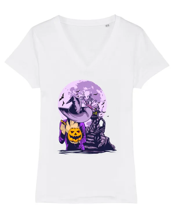 Sexy Purple Pumpkin Witch White
