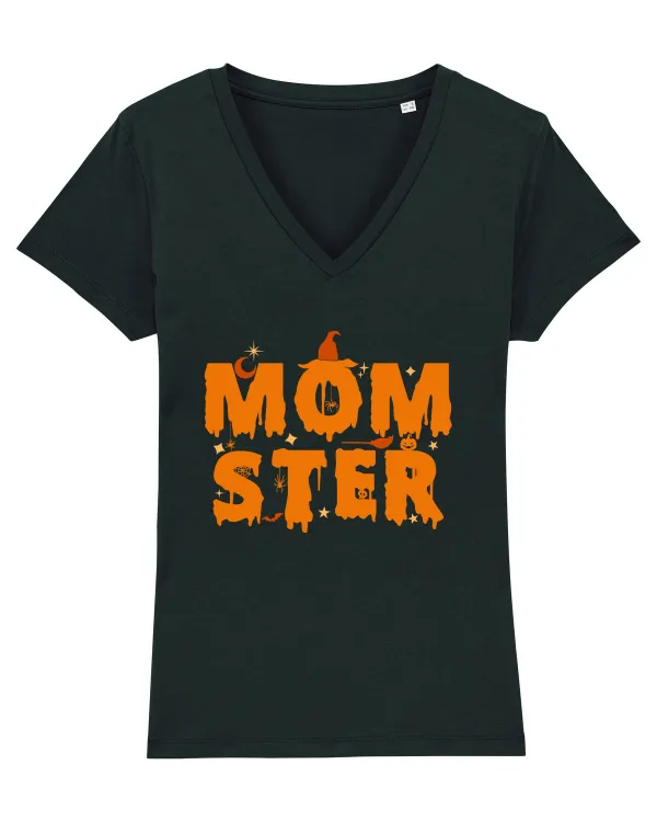 MomSter Tricou mânecă scurtă guler V Damă Evoker