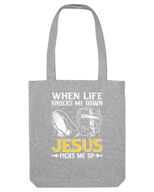 When life knocks me down Jesus picks me up Heather Grey