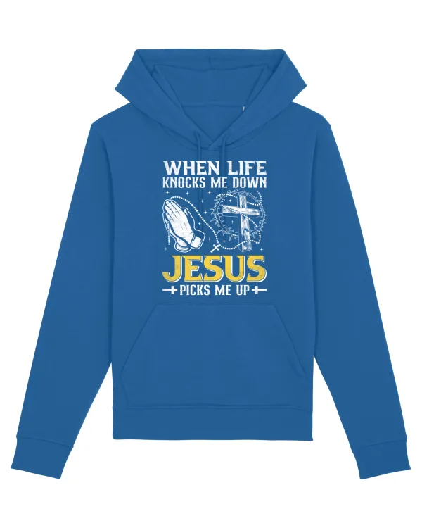 When life knocks me down Jesus picks me up Royal Blue
