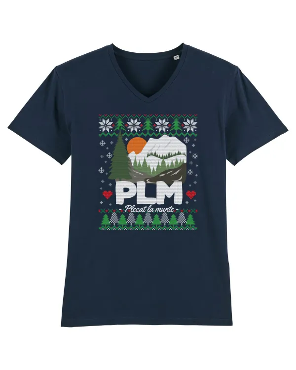 Plecat la munte - ediție de sărbători Tricou mânecă scurtă guler V Bărbat Presenter