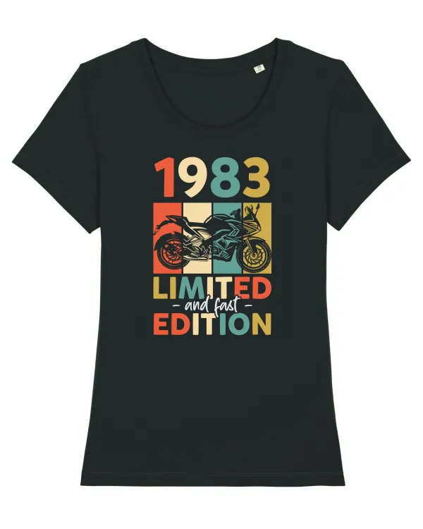 1983 - Limited and fast edition Tricou mânecă scurtă guler larg fitted Damă Expresser