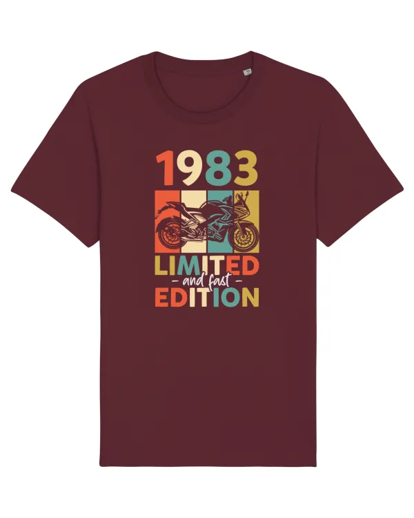 Tricou mânecă scurtă Unisex Rocker Burgundy