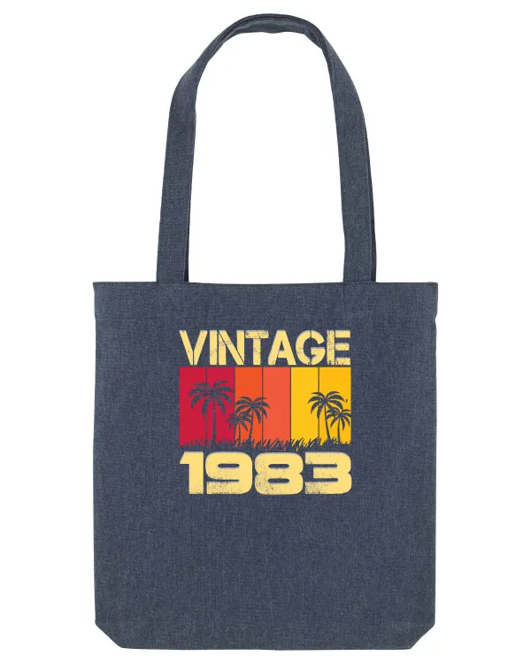 Vintage 1983 - sunny palm trees Midnight Blue