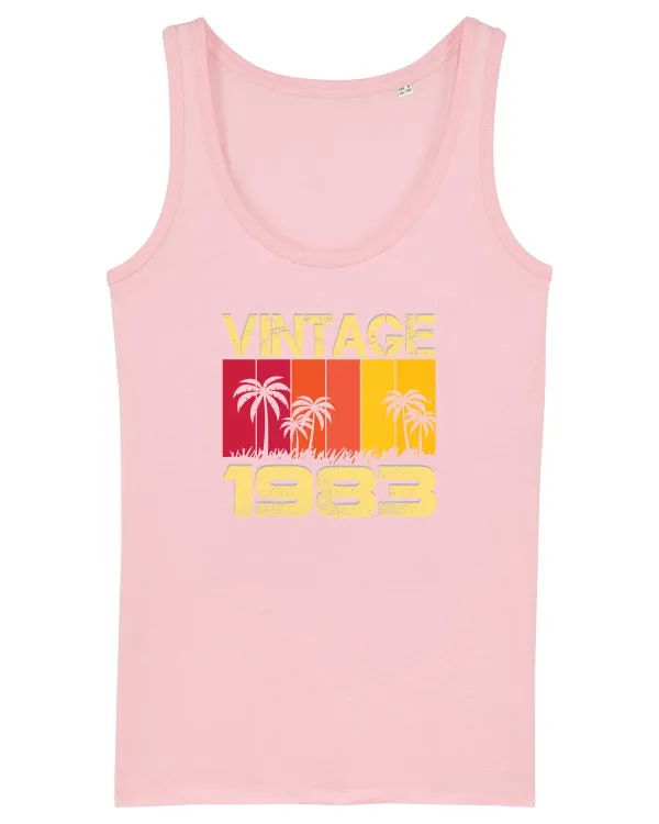Vintage 1983 - sunny palm trees Cotton Pink